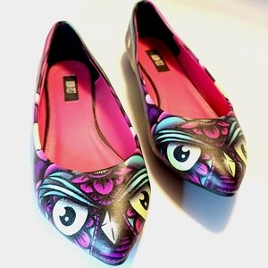 Iron Fist Owl Ballet Flats Size 9